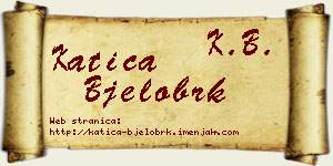 Katica Bjelobrk vizit kartica